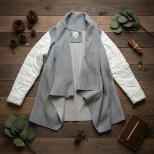 Anthropologie Gray and Cream Cardigan